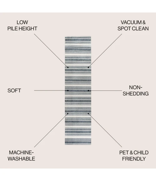 Jonathan Y WASHABLE Multi-Colored WSH307A 2ft. X 7ft.-10in. Rect. Rug