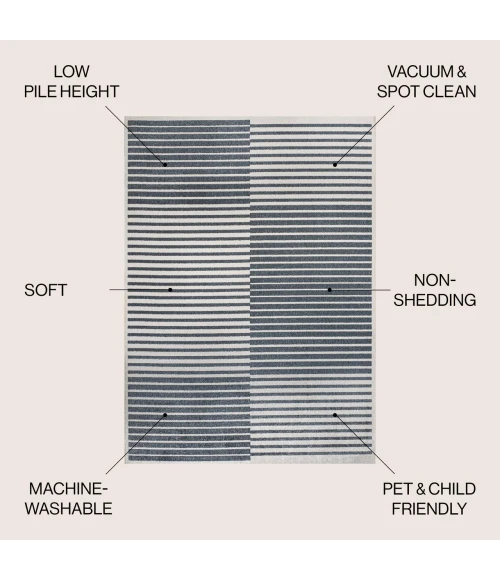 Jonathan Y WASHABLE Cream WSH306A 7ft.-10in. X 10ft. Rect. Rug