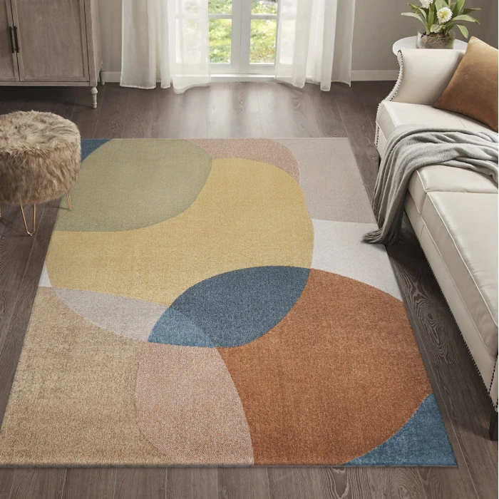 Jonathan Y WASHABLE Multi-Colored WSH307A 5ft.3in. X 7ft.7in. Rect. Rug