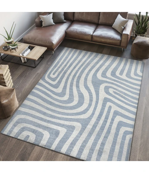 Jonathan Y WASHABLE Blue WSH309A 5ft.3in. X 7ft.7in. Rect. Rug