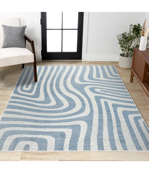 Jonathan Y WASHABLE Blue WSH309A 5ft.3in. X 7ft.7in. Rect. Rug
