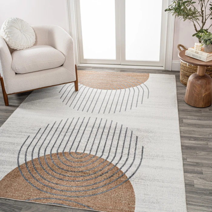 Jonathan Y WASHABLE Cream WSH311A 5ft.3in. X 7ft.7in. Rect. Rug
