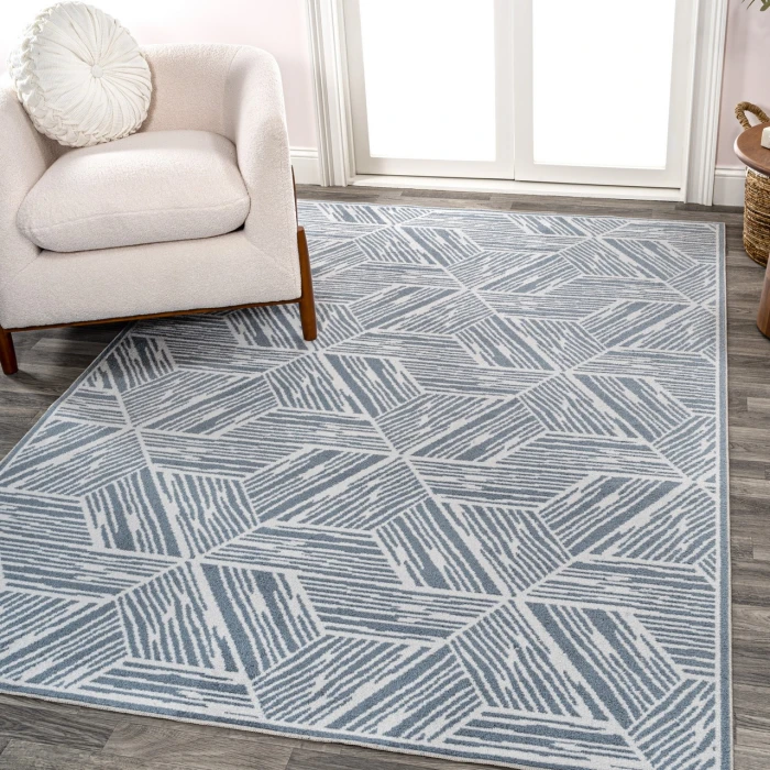 Jonathan Y WASHABLE Blue WSH313A 2ft.-11in. X 4ft.-11in. Rect. Rug