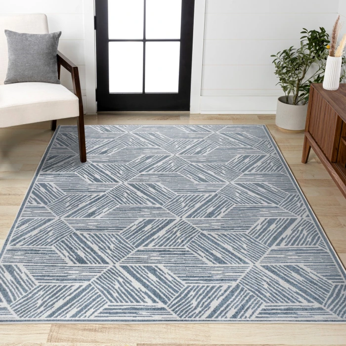 Jonathan Y WASHABLE Blue WSH313A 2ft.-11in. X 4ft.-11in. Rect. Rug