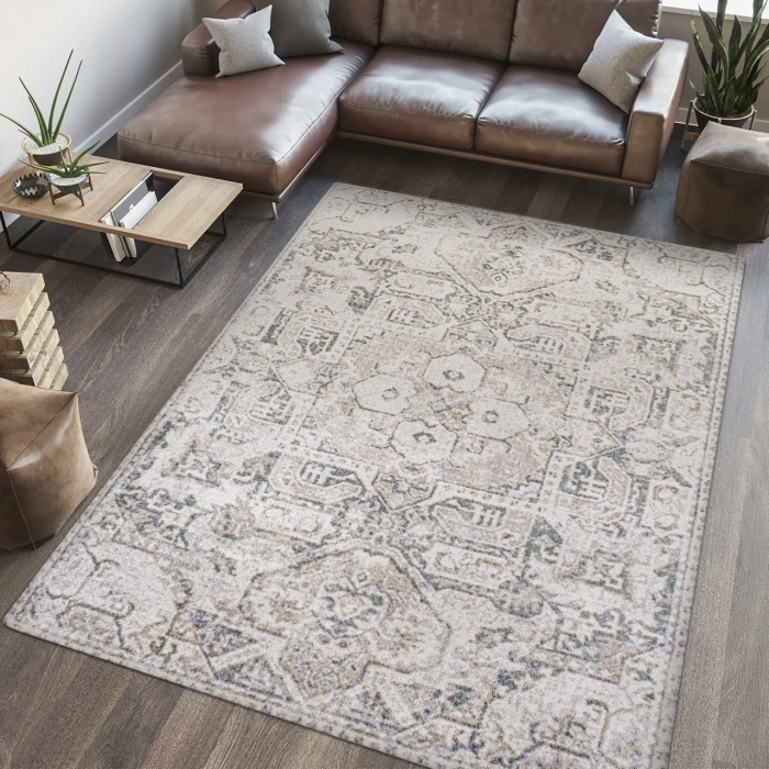 Jonathan Y WASHABLE Cream WSH315A 2ft.-11in. X 5ft. Rect. Rug