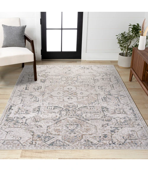 Jonathan Y WASHABLE Cream WSH315A 4ft. X 6ft. Rect. Rug