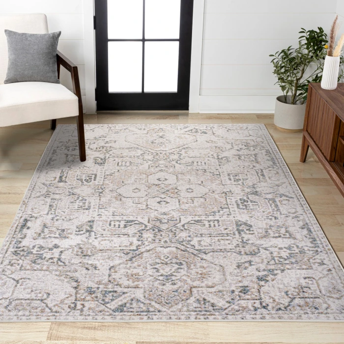 Jonathan Y WASHABLE Cream WSH315A 2ft.-11in. X 5ft. Rect. Rug