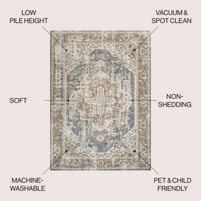 Jonathan Y WASHABLE Green WSH316C 7ft.-10in. X 10ft. Rect. Rug