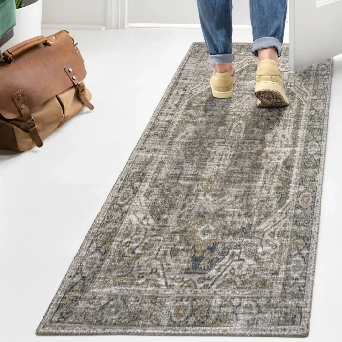 Jonathan Y WASHABLE Blue WSH317A 2ft. X 7ft.-10in. Rect. Rug