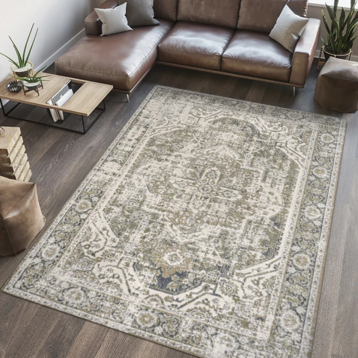 Jonathan Y WASHABLE Green WSH316C 5ft.3in. X 7ft.7in. Rect. Rug