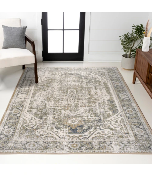 Jonathan Y WASHABLE Green WSH316C 2ft.-11in. X 4ft.-11in. Rect. Rug