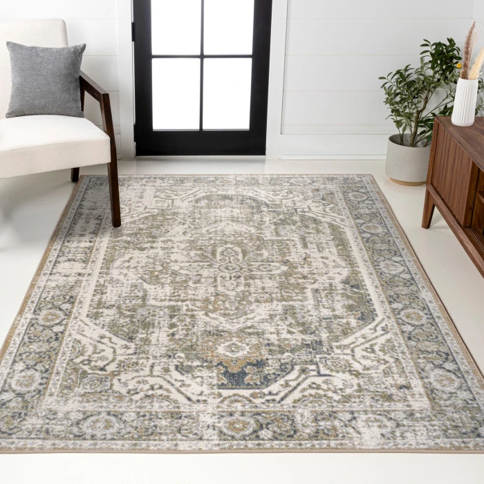 Jonathan Y WASHABLE Green WSH316C 5ft.3in. X 7ft.7in. Rect. Rug