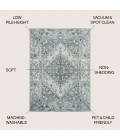 Jonathan Y WASHABLE Gray WSH317B 5ft.3in. X 7ft.7in. Rect. Rug