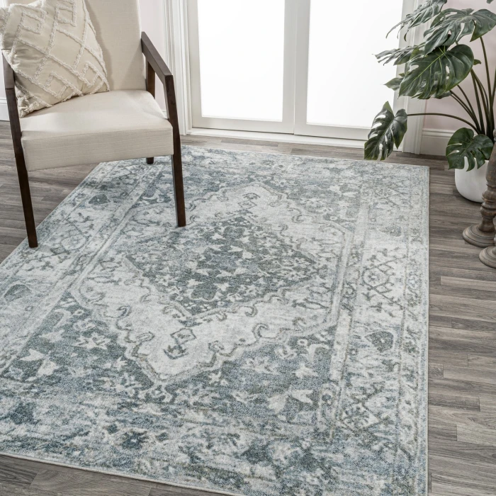 Jonathan Y WASHABLE Gray WSH317B 5ft.3in. X 7ft.7in. Rect. Rug