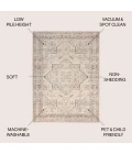 Jonathan Y WASHABLE Cream WSH318A 4ft. X 6ft. Rect. Rug