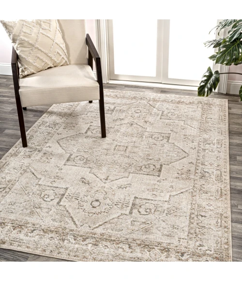 Jonathan Y WASHABLE Cream WSH318A 4ft. X 6ft. Rect. Rug