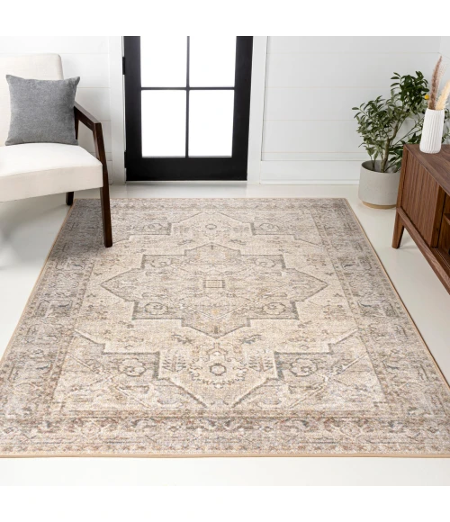 Jonathan Y WASHABLE Cream WSH318A 4ft. X 6ft. Rect. Rug