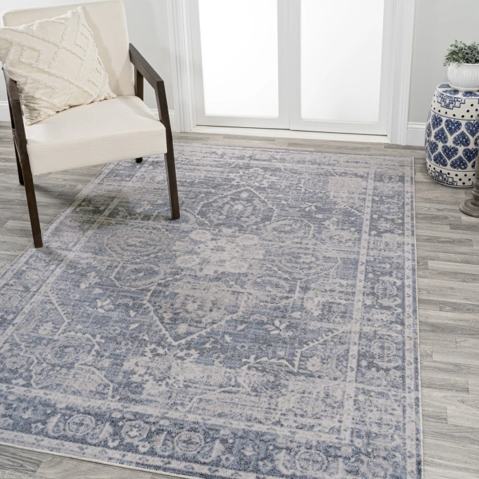Jonathan Y WASHABLE Blue WSH319A 5ft.3in. X 7ft.7in. Rect. Rug