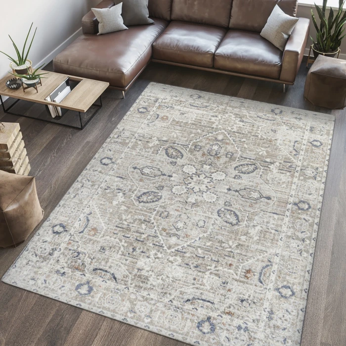 Jonathan Y WASHABLE Gray WSH319B 4ft. X 6ft. Rect. Rug
