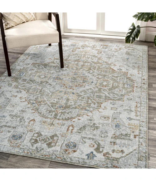 Jonathan Y WASHABLE Cream WSH320A 4ft. X 6ft. Rect. Rug