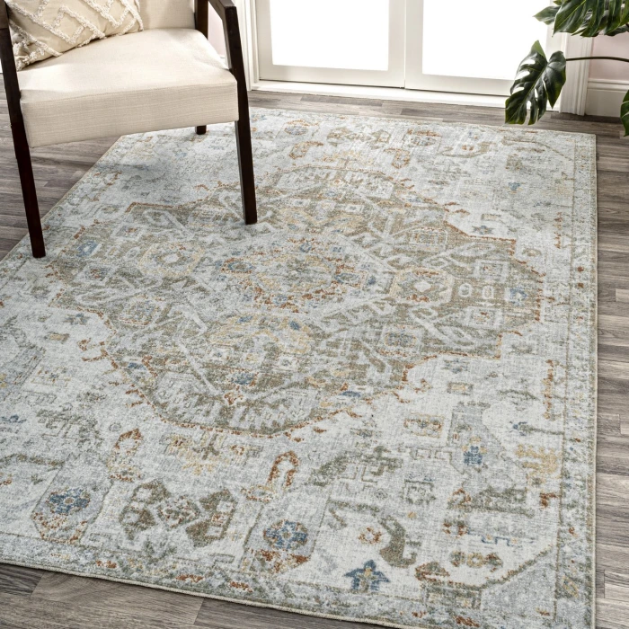 Jonathan Y WASHABLE Cream WSH320A 4ft. X 6ft. Rect. Rug