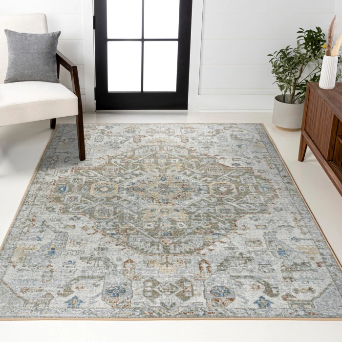 Jonathan Y WASHABLE Cream WSH320A 4ft. X 6ft. Rect. Rug
