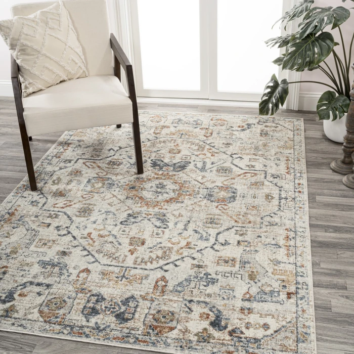 Jonathan Y WASHABLE Cream WSH320B 5ft.3in. X 7ft.7in. Rect. Rug