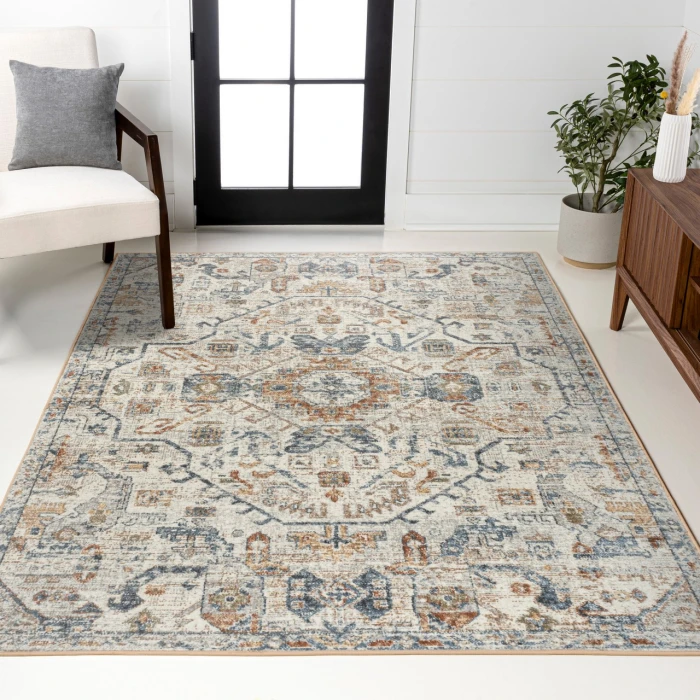Jonathan Y WASHABLE Cream WSH320B 5ft.3in. X 7ft.7in. Rect. Rug