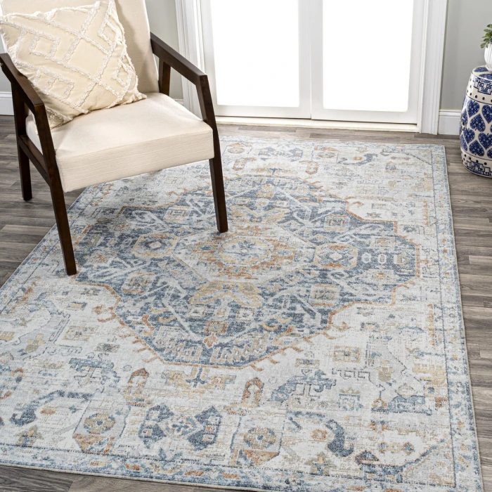 Jonathan Y WASHABLE Cream WSH320C 5ft.3in. X 7ft.7in. Rect. Rug