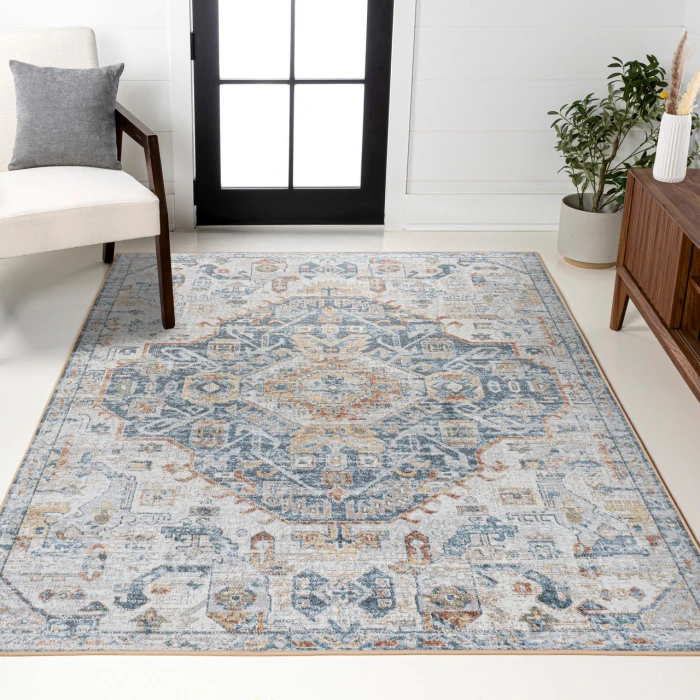 Jonathan Y WASHABLE Cream WSH320C 5ft.3in. X 7ft.7in. Rect. Rug