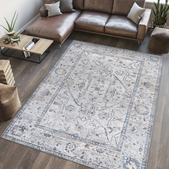 Jonathan Y WASHABLE Gray WSH321B 4ft. X 6ft. Rect. Rug