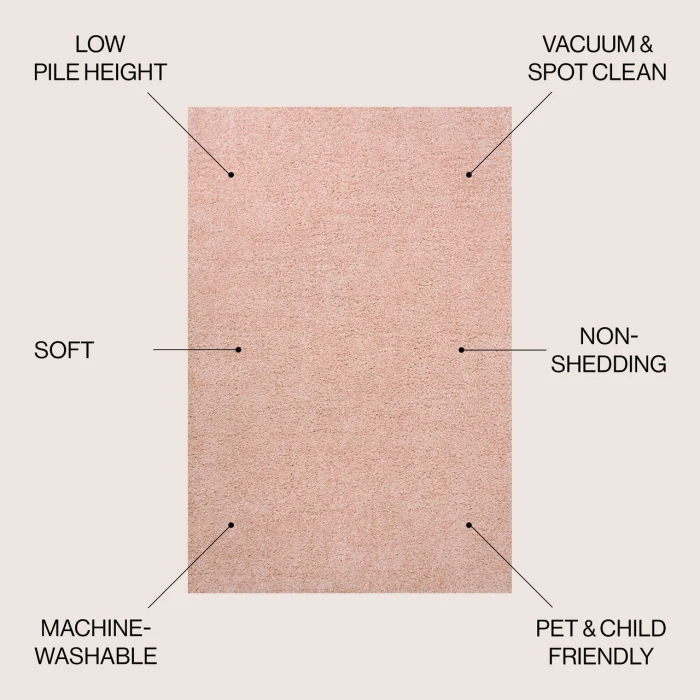 Jonathan Y WASHABLE Gray WSH400C 7ft.-10in. X 10ft. Rect. Rug