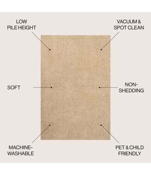 Jonathan Y WASHABLE Ivory WSH400H 2ft.-11in. X 4ft.-11in. Rect. Rug