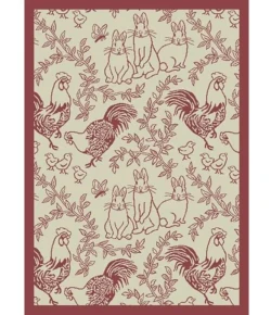 Joy Carpets Kaleidoscope Rose Feathers & Fur 3ft. 10in. x 5ft. 4in. Rect. Rug