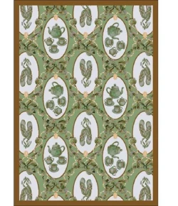 Joy Carpets Kaleidoscope Green Ribbons and Bows 7ft. 8in. x 10ft. 9in. Rect. Rug