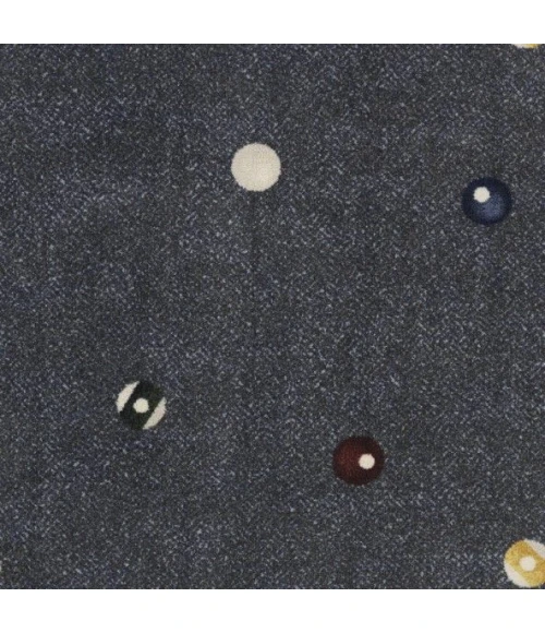 Joy Carpets Games People Play Charcoal Open Table 7ft.8in. x 10ft.9in. Rect. Rug