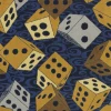 Joy Carpets Games People Play Navy Roll the Dice 5ft.4in. x 7ft.8in. Rect. Rug