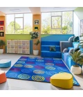 Joy Carpets Kid Essentials Rainbow Simply Swirls 5ft.4in. x 7ft.8in. Rect. Rug
