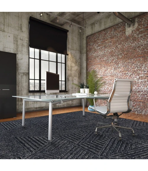 Joy Carpets WorkSpace Onyx Above Board 5ft.4in. x 7ft.8in. Rect. Rug