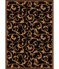 Joy Carpets Any Day Matinee Black Acanthus 3ft.10in. x 5ft.4in. Rect. Rug