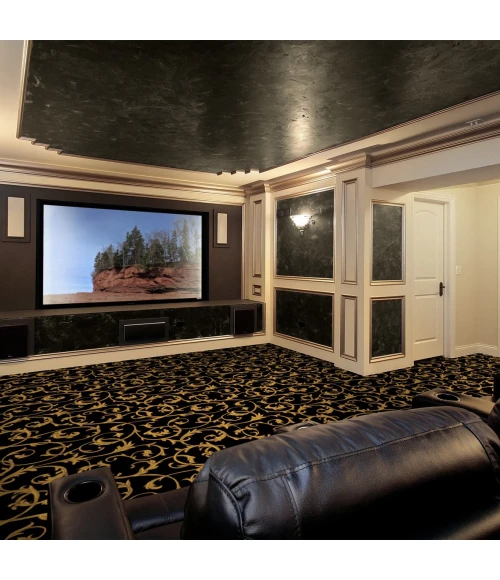 Joy Carpets Any Day Matinee Black Acanthus 3ft.10in. x 5ft.4in. Rect. Rug