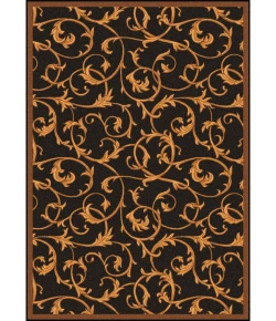 Joy Carpets Any Day Matinee Brown Acanthus 7ft.8in. x 10ft.9in. Rect. Rug