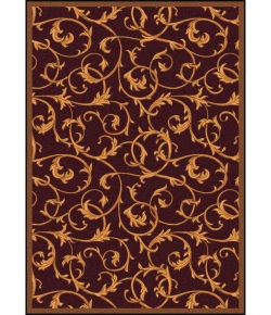 Joy Carpets Any Day Matinee Burgundy Acanthus 7ft.8in. x 10ft.9in. Rect. Rug