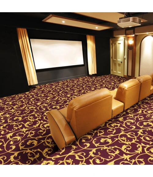 Joy Carpets Any Day Matinee Burgundy Acanthus 3ft.10in. x 5ft.4in. Rect. Rug