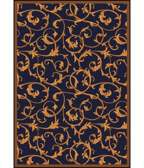 Joy Carpets Any Day Matinee Navy Acanthus 3ft.10in. x 5ft.4in. Rect. Rug