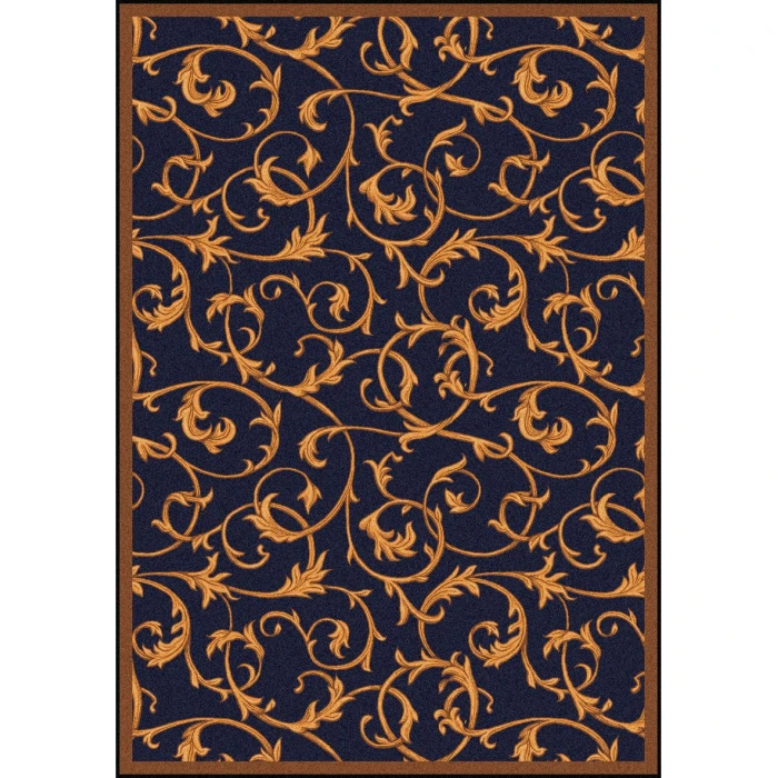 Joy Carpets Any Day Matinee Navy Acanthus 10ft.9in. x 13ft.2in. Rect. Rug