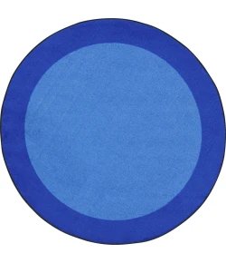 Joy Carpets Kid Essentials Blue All Around 13ft.2in. Round Rug