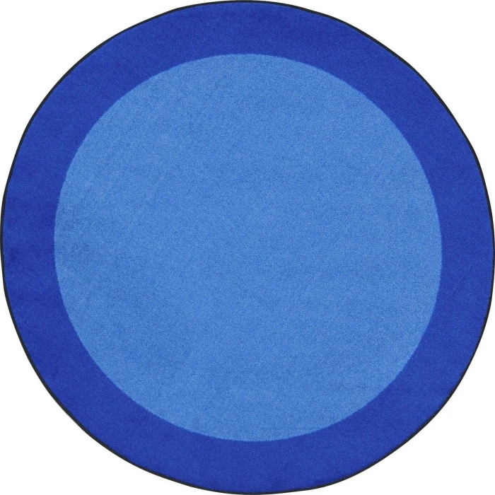 Joy Carpets Kid Essentials Blue All Around 7ft.7in. Round Rug