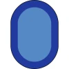 Joy Carpets Kid Essentials Blue All Around 10ft.9in. x 13ft.2in. Oval Rug