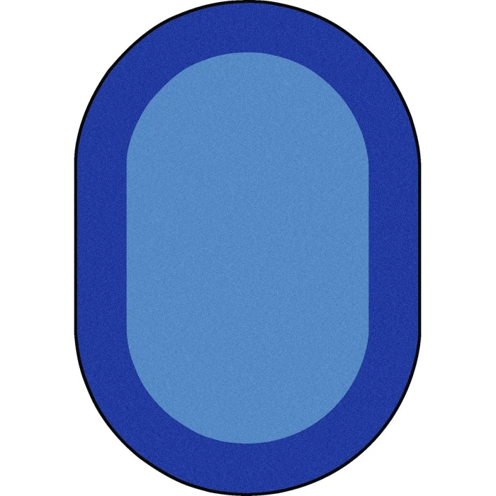 Joy Carpets Kid Essentials Blue All Around 10ft.9in. x 13ft.2in. Oval Rug